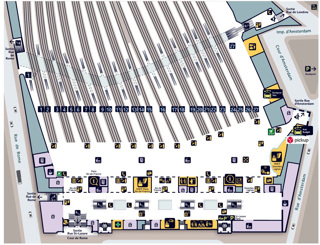 Plan Niveau Train Gare Saint-Lazare